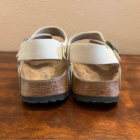 Birkenstock Birkis Cream/Champagne Sandals - Picture 4 of 13
